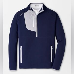 Peter Millar Navy Blue Galeforce Half-Zip Pullover MS24EZ41 Golf Jacket